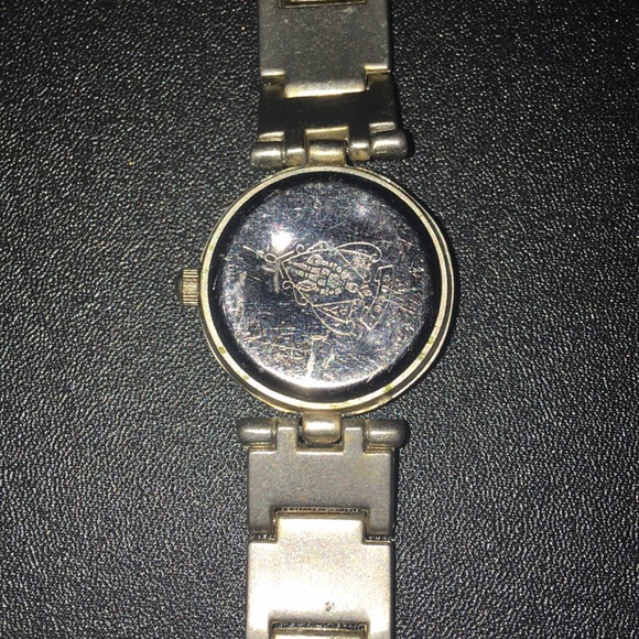 silver gucci watch w/ blue face main image 4